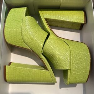 Lime Green Platform Heels